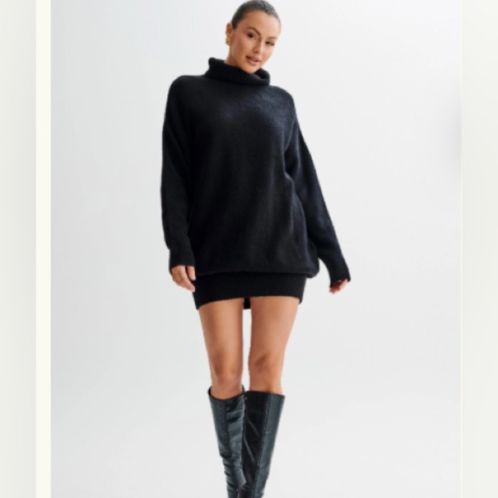 Meshki Celeste Knit Dress - 3X - Black